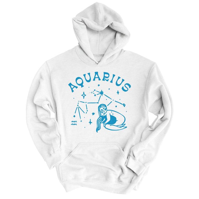 Aquarius Graphic Hoodie - White