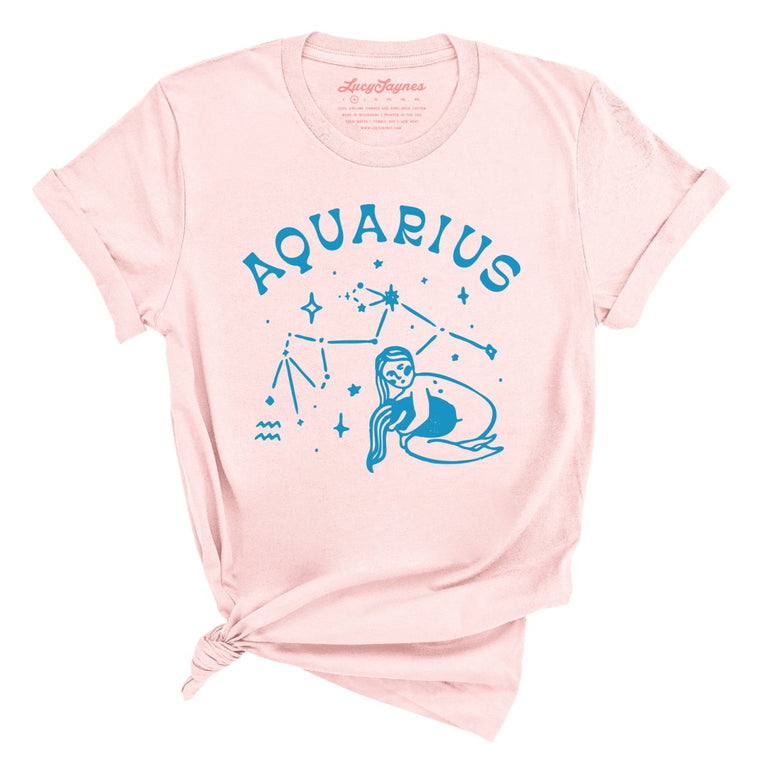 Aquarius Graphic Tee - Soft Pink