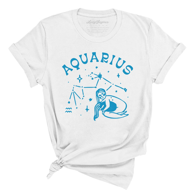 Aquarius Graphic Tee - White
