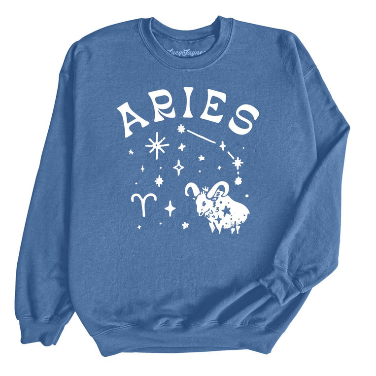 Aries Graphic Sweatshirt - Indigo Blue