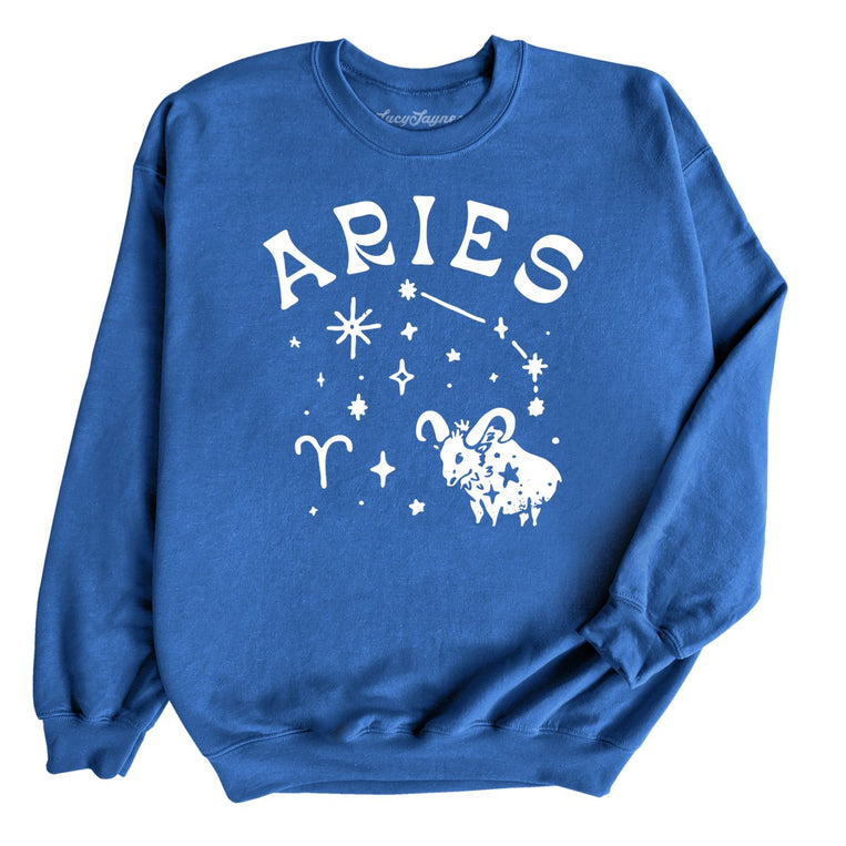 Aries Graphic Sweatshirt - Royal