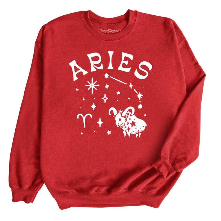 Aries Graphic Sweatshirt - Red