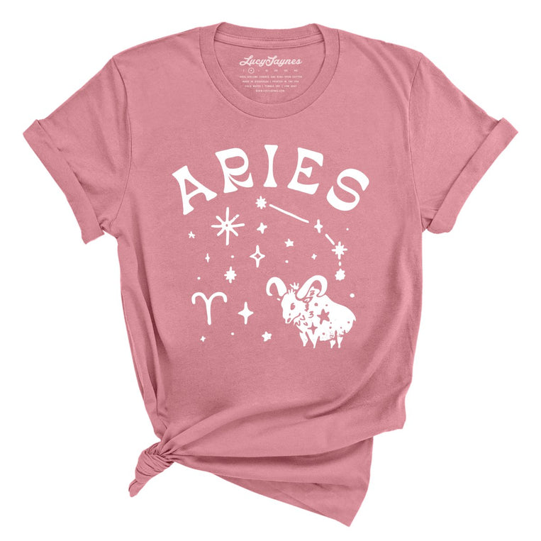 Aries Graphic Tee - Mauve