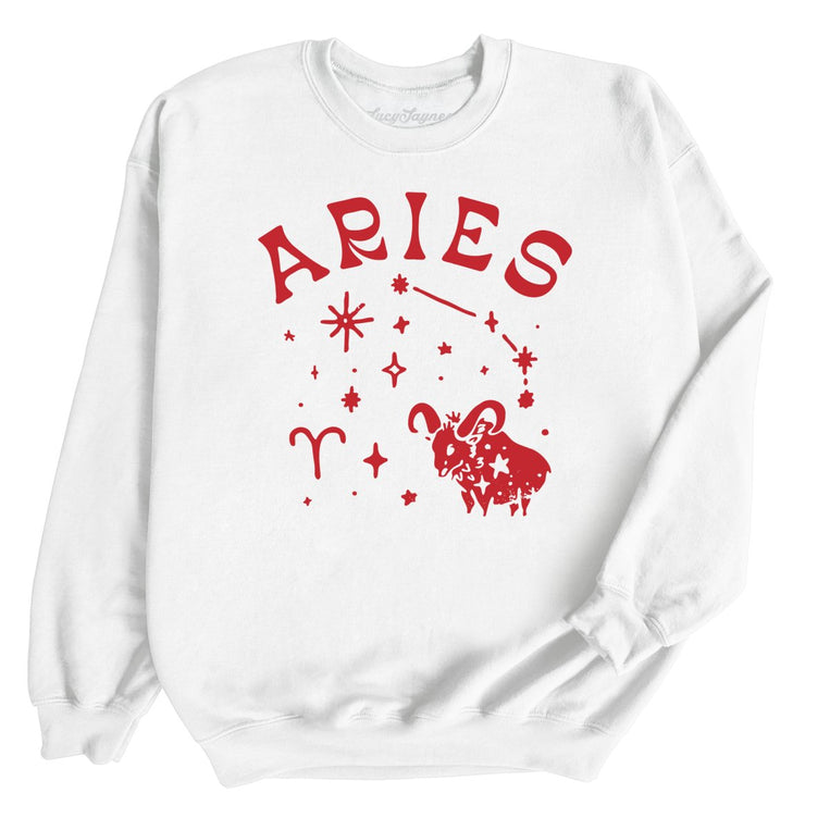 Aries Graphic Sweatshirt - White