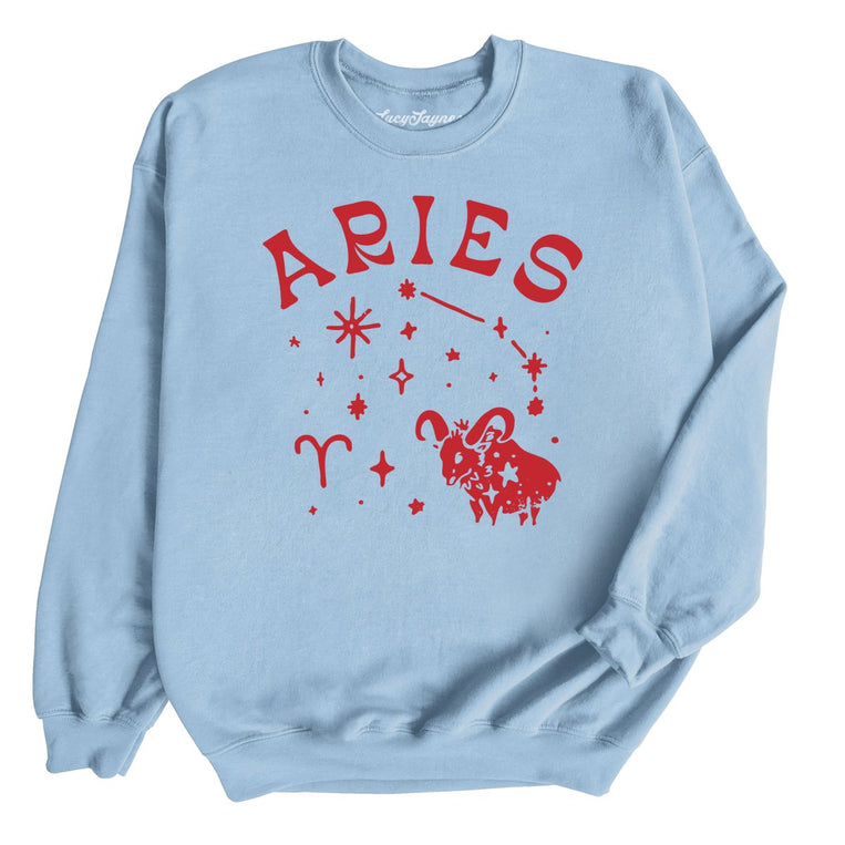 Aries Graphic Sweatshirt - Light Blue