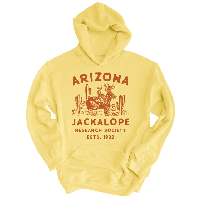 Arizona Jackalope Research Society Graphic Hoodie - Light Yellow