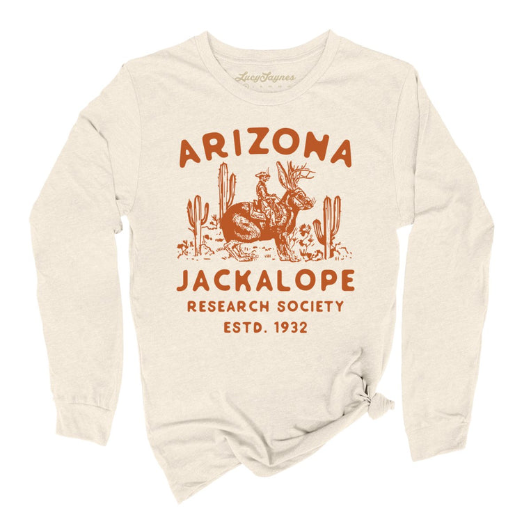 Arizona Jackalope Research Society Graphic Long Sleeve Tee - Natural