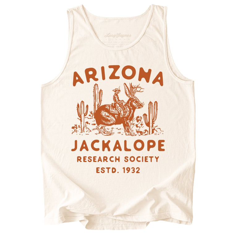 Arizona Jackalope Research Society Comfort Colors Graphic Tank Top - Ivory