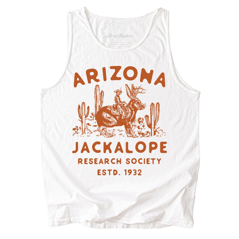 Arizona Jackalope Research Society Comfort Colors Graphic Tank Top - White