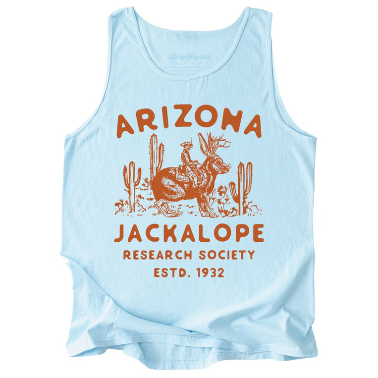 Arizona Jackalope Research Society Comfort Colors Graphic Tank Top - Chambray