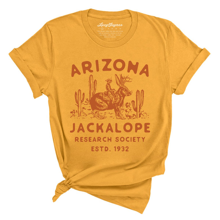 Arizona Jackalope Research Society Graphic Tee - Mustard