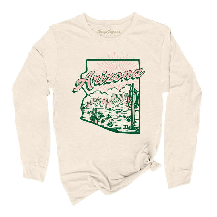 Arizona Graphic Long Sleeve Tee - Natural