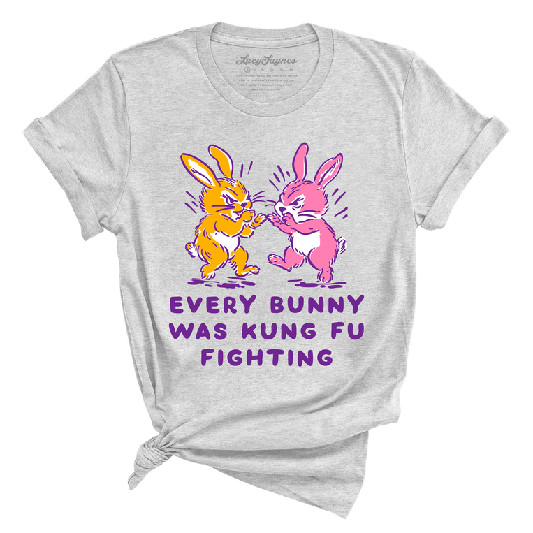 Every Bunny Was Kung Fu Fighting Graphic Tee - Athletic Heather