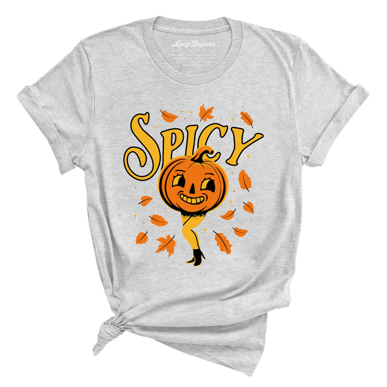 Spicy Pumpkin Graphic Tee - Athletic Heather