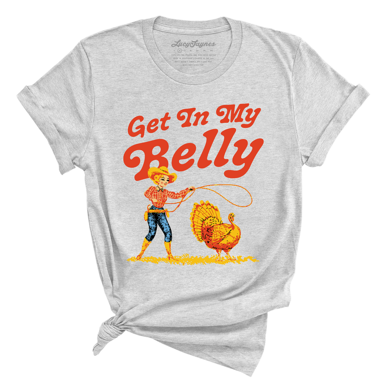 Get In My Belly Graphic Tee - Athletic Heather