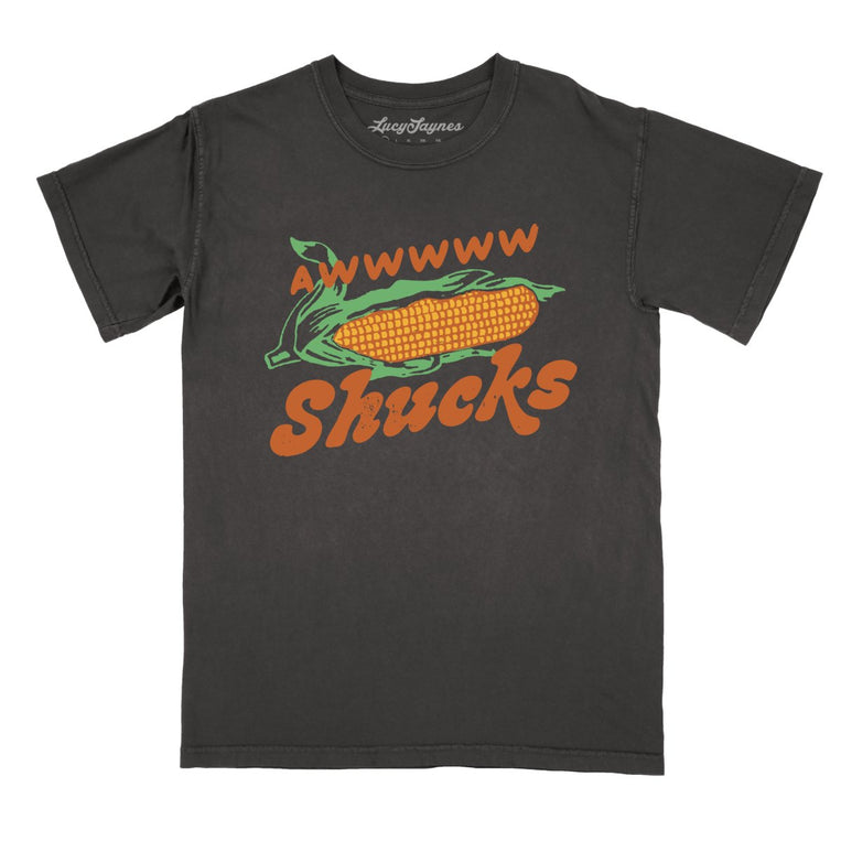 Awwwww Shucks Comfort Colors Graphic Tee - Pepper