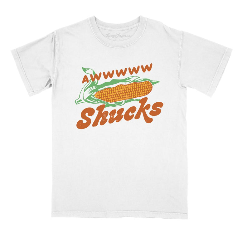 Awwwww Shucks Comfort Colors Graphic Tee - White