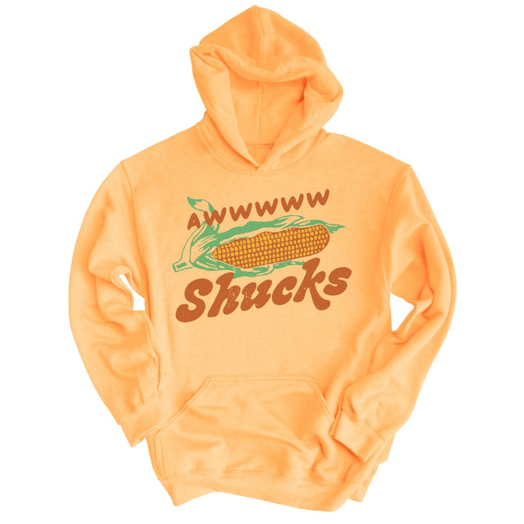 Awwwww Shucks Graphic Hoodie - Peach
