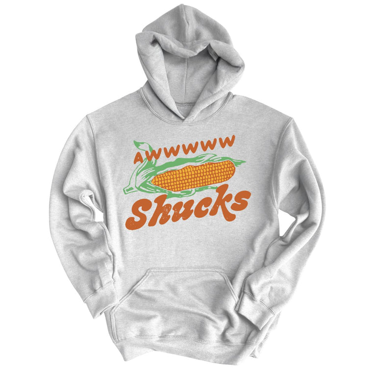 Awwwww Shucks Graphic Hoodie - Grey Heather