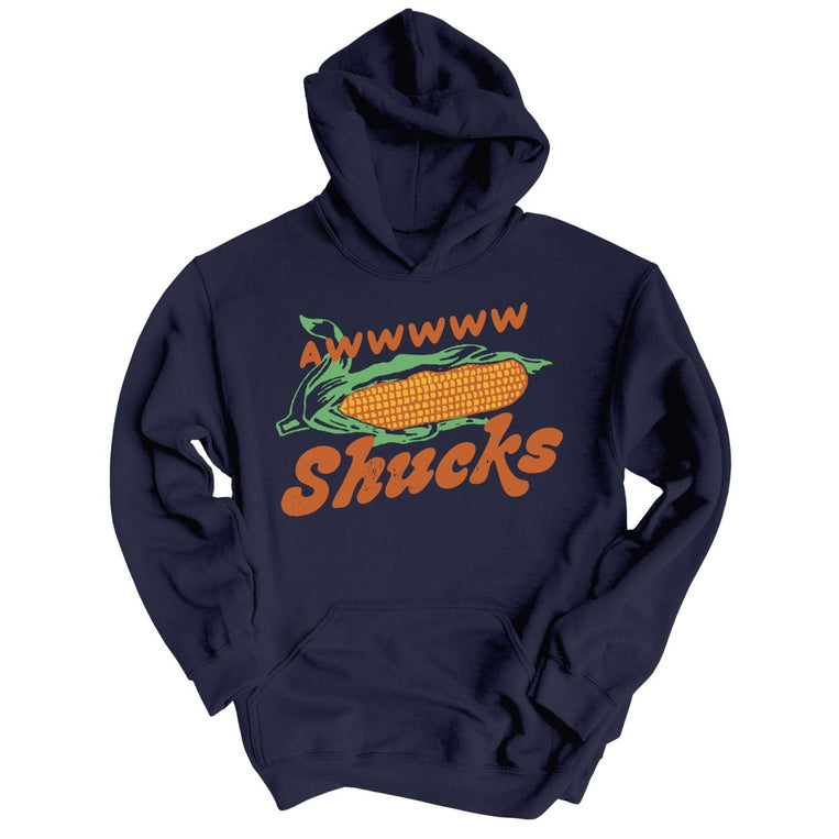 Awwwww Shucks Graphic Hoodie - Classic Navy