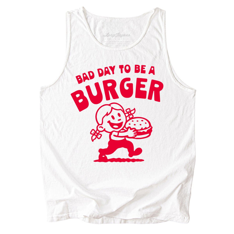 Bad Day To Be A Burger - White - Tank Top