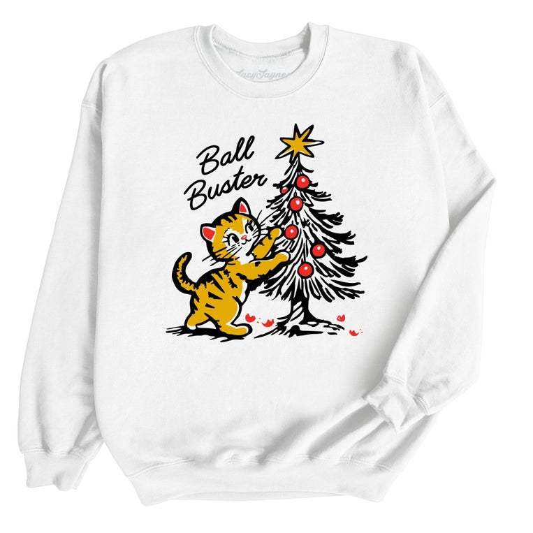 Ball Buster Graphic Sweatshirt - White