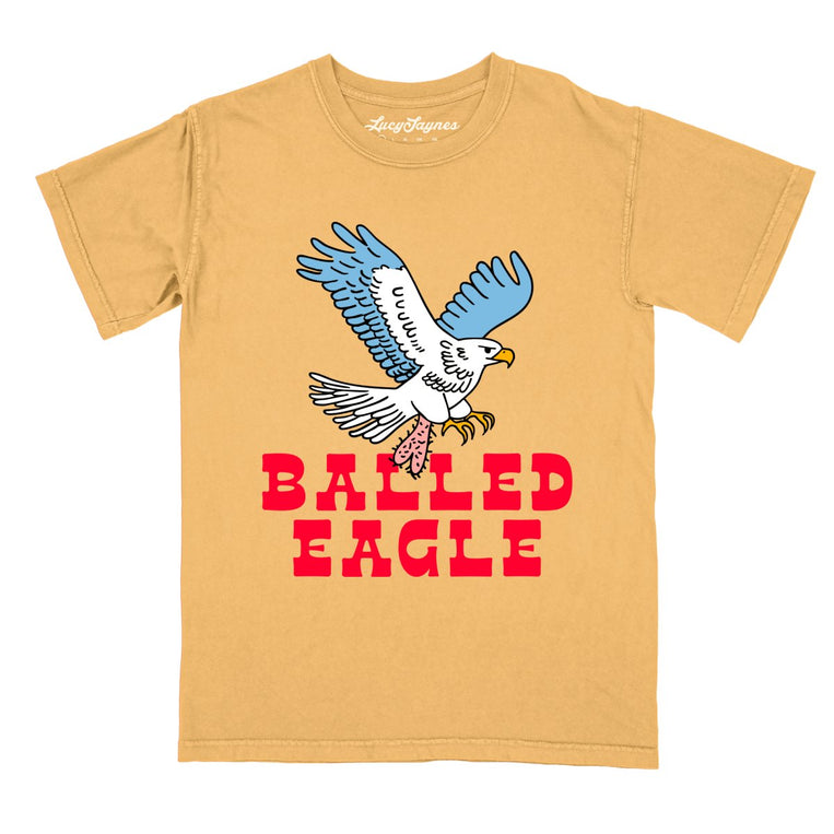 Balled Eagle Comfort Colors Graphic Tee - Mustard