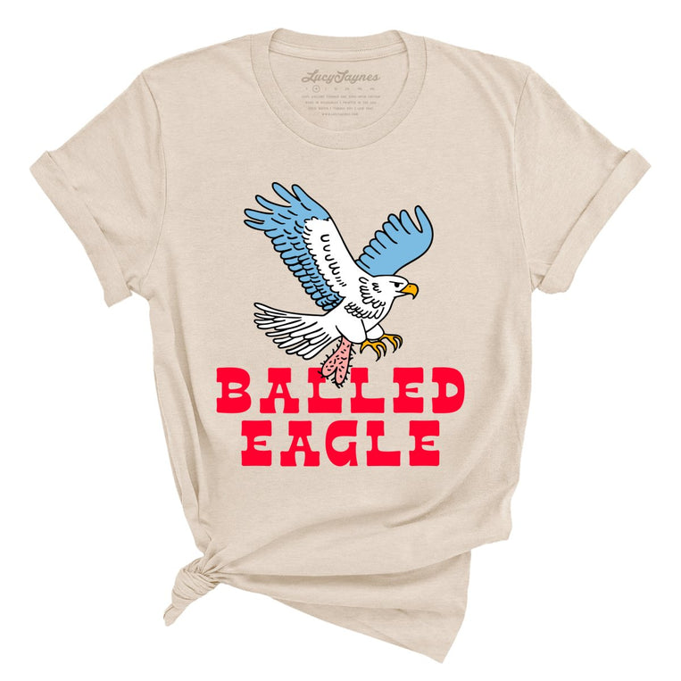 Balled Eagle Graphic Tee - Soft Cream