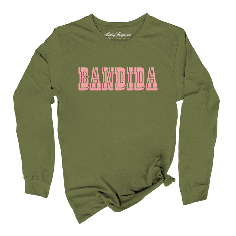 Bandida Graphic Long Sleeve Tee - Olive