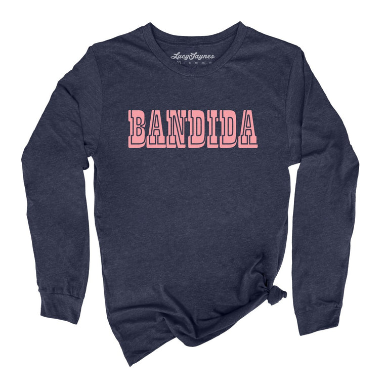 Bandida Graphic Long Sleeve Tee - Heather Navy