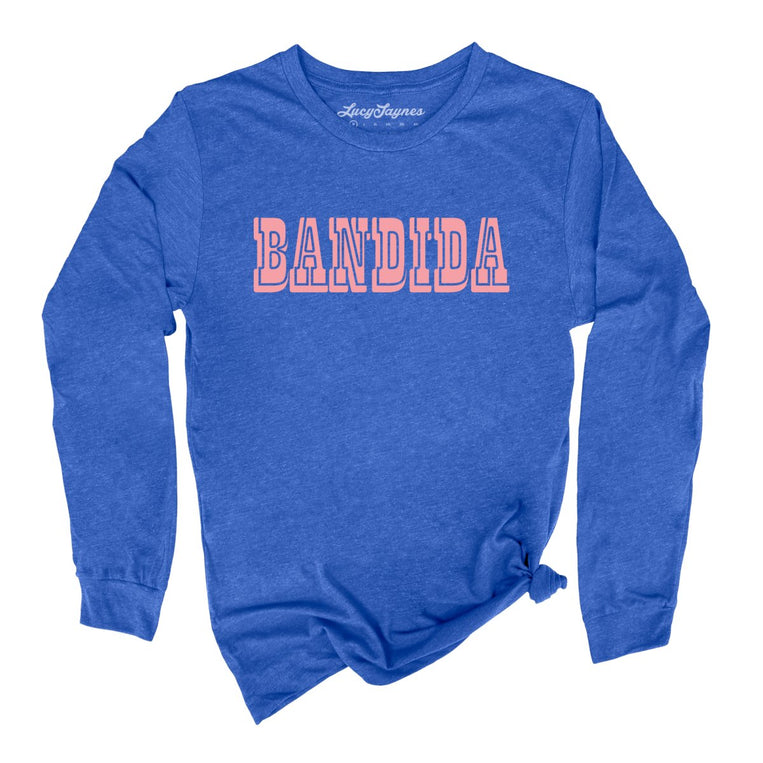 Bandida Graphic Long Sleeve Tee - Heather True Royal