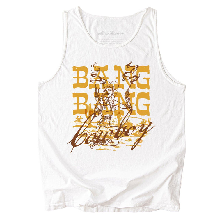 Bang Bang Cowboy Comfort Colors Graphic Tank Top