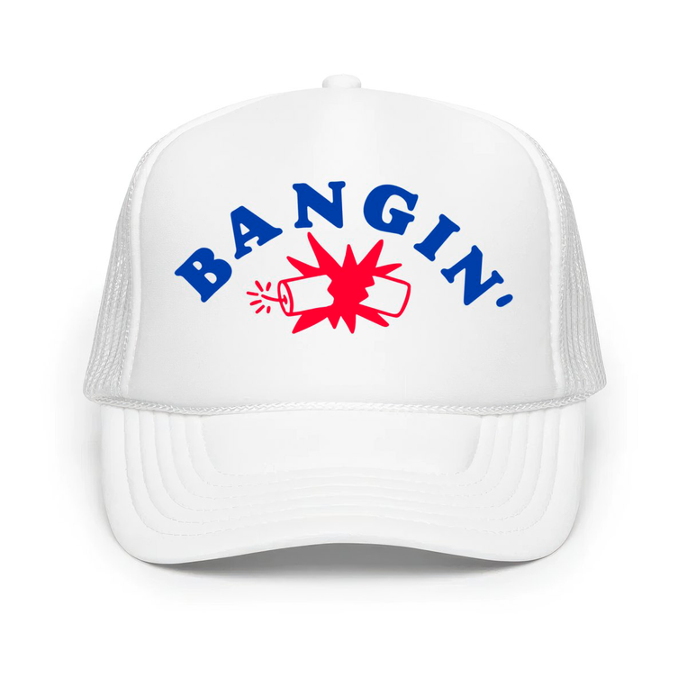 Bangin' Classic Foam Trucker Hat - White