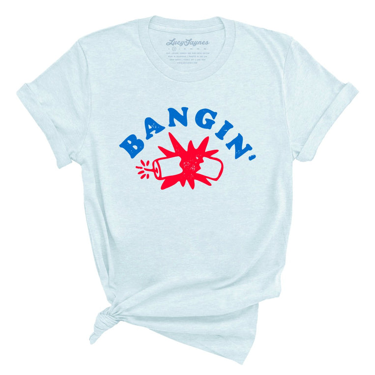 Bangin' Graphic Tee - Heather Ice Blue