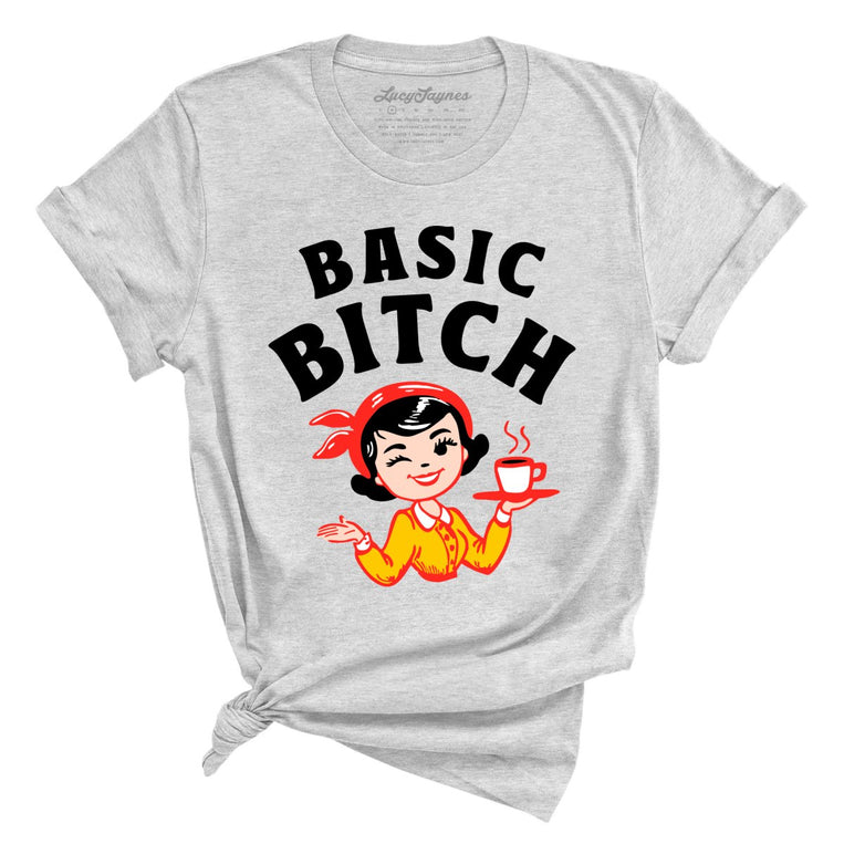 Basic Bitch Graphic Tee - Athletic Heather
