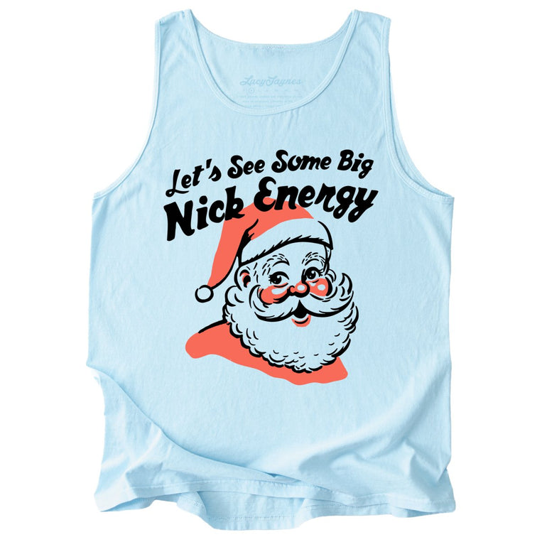 Big Nick Energy Comfort Colors Graphic Tank Top - Chambray