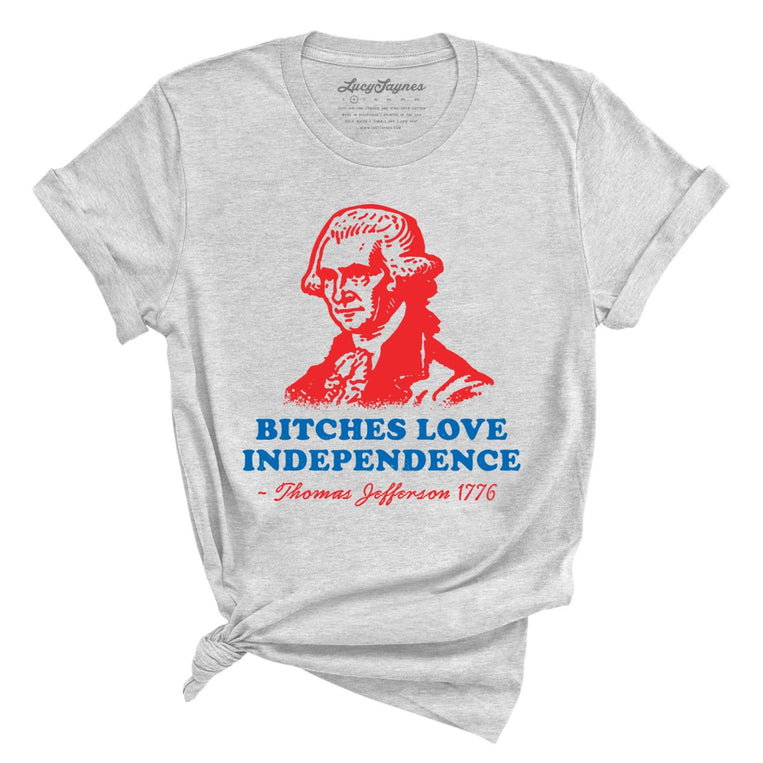 Bitches Love Independence Graphic Tee - Athletic Heather