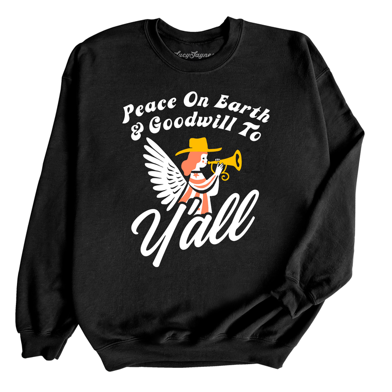 Goodwill To Y'all Graphic Sweatshirt - Black