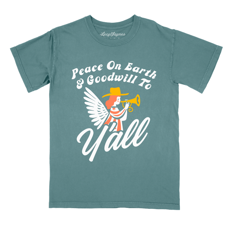 Goodwill To Y'all Comfort Colors Graphic Tee - Blue Spruce