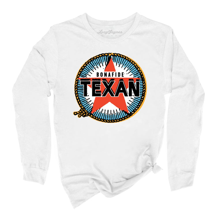 Bonafide Texan Graphic Long Sleeve Tee - White