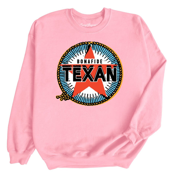 Bonafide Texan Graphic Sweatshirt - Light Pink
