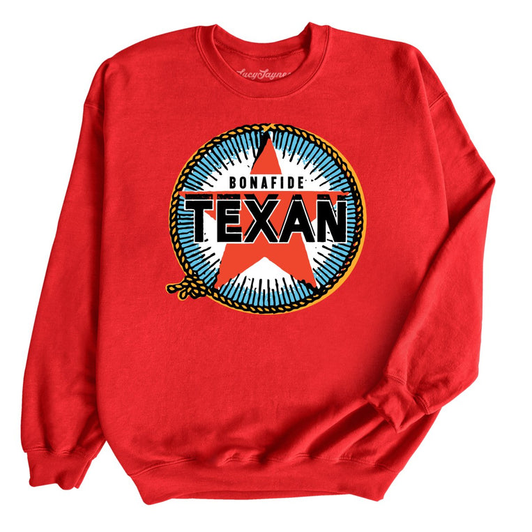 Bonafide Texan Graphic Sweatshirt - Red
