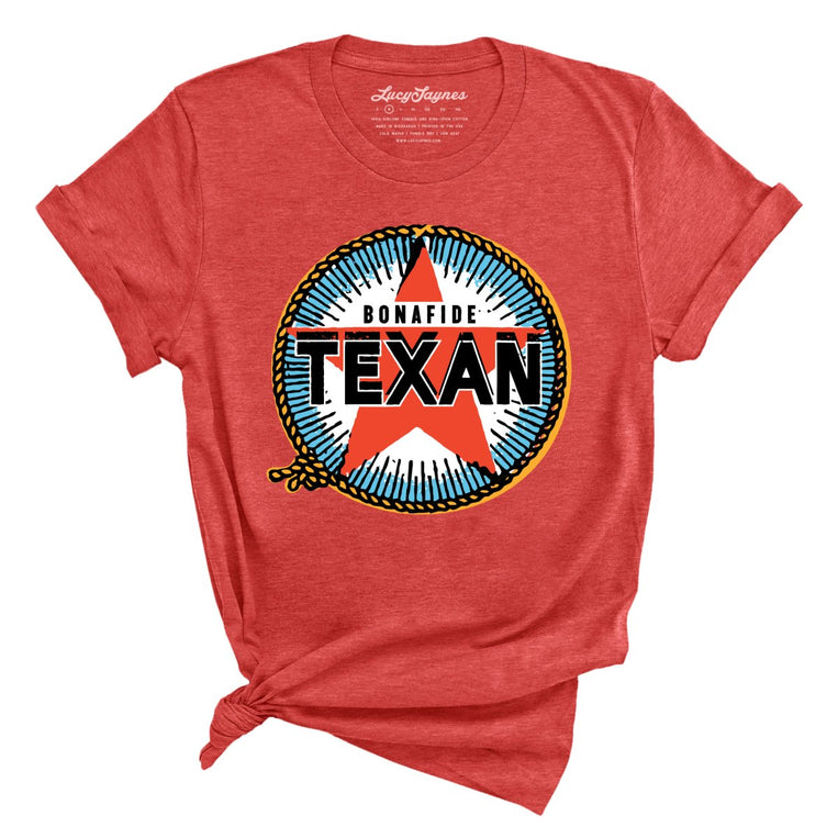 Bonafide Texan Graphic Tee - Heather Red
