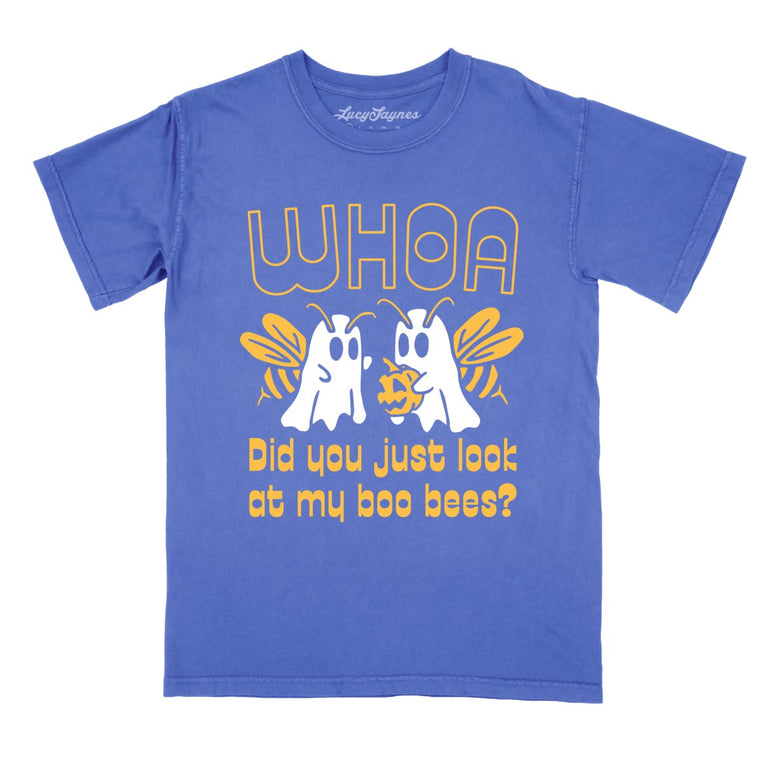 Boo Bees Comfort Colors Graphic Tee - Flo Blue