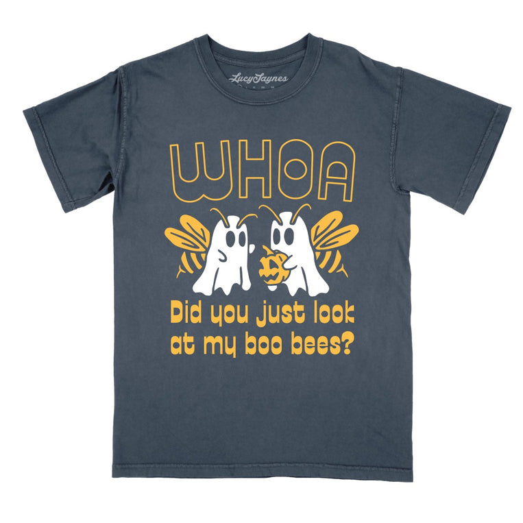 Boo Bees Comfort Colors Graphic Tee - Denim