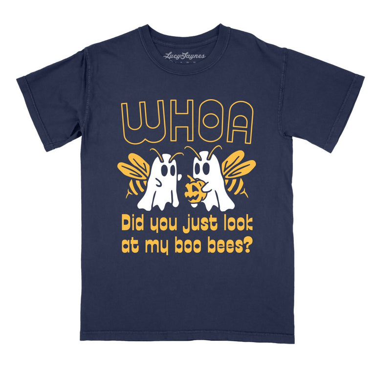 Boo Bees Comfort Colors Graphic Tee - True Navy