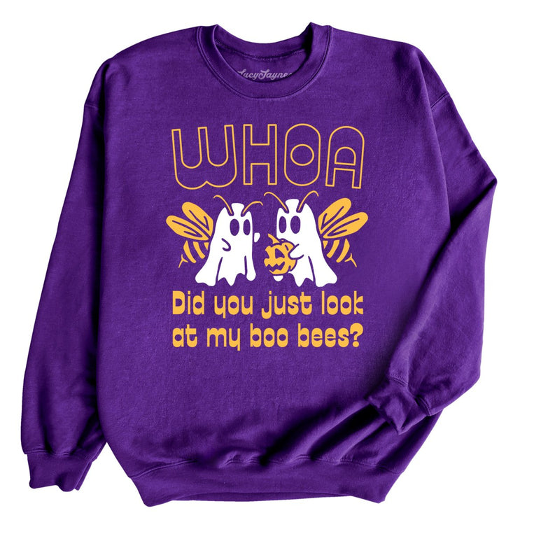 Boo Bees Graphic Sweatshirt - Purple