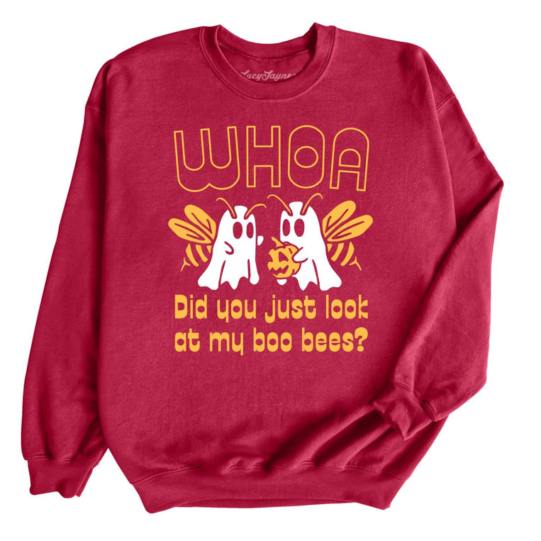 Boo Bees Graphic Sweatshirt - Cardinal Red