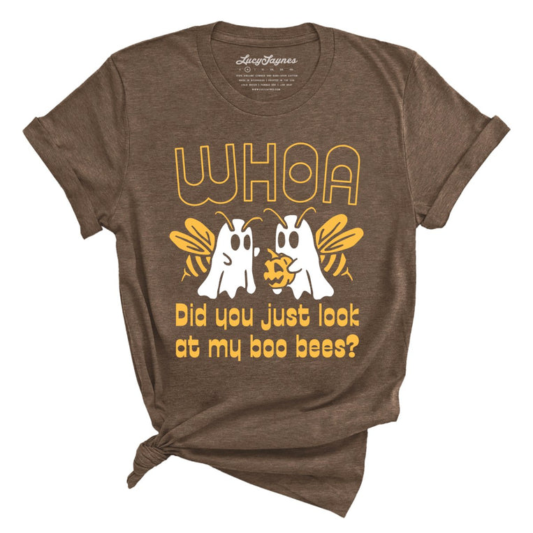 Boo Bees Graphic Tee - Heather Brown