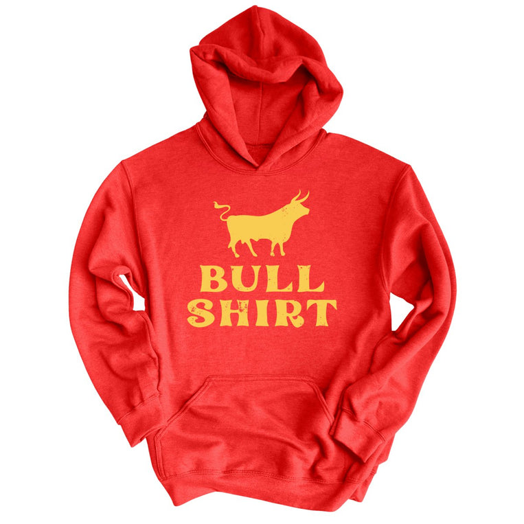 Bull Shirt Graphic Hoodie - Red